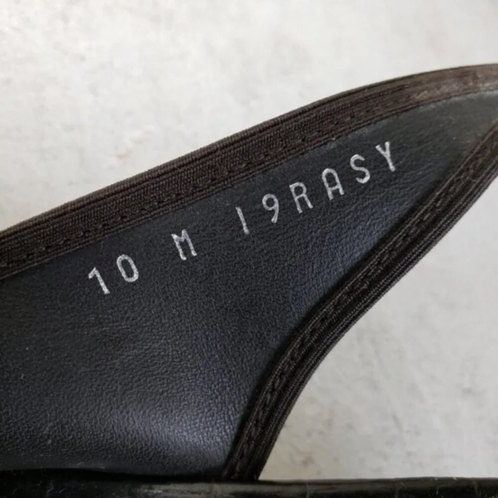 Donald J Pliner Couture Rasy Peep Toe Slingback Canvas Tortoise Wedge Sandal 10M